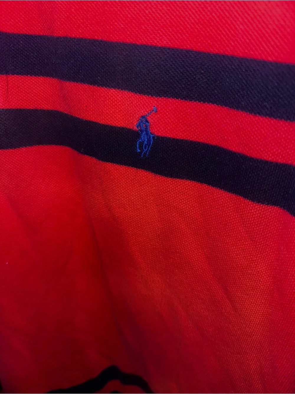 Polo by Ralph Lauren Men’s Red Striped Polo Shirt size XXL